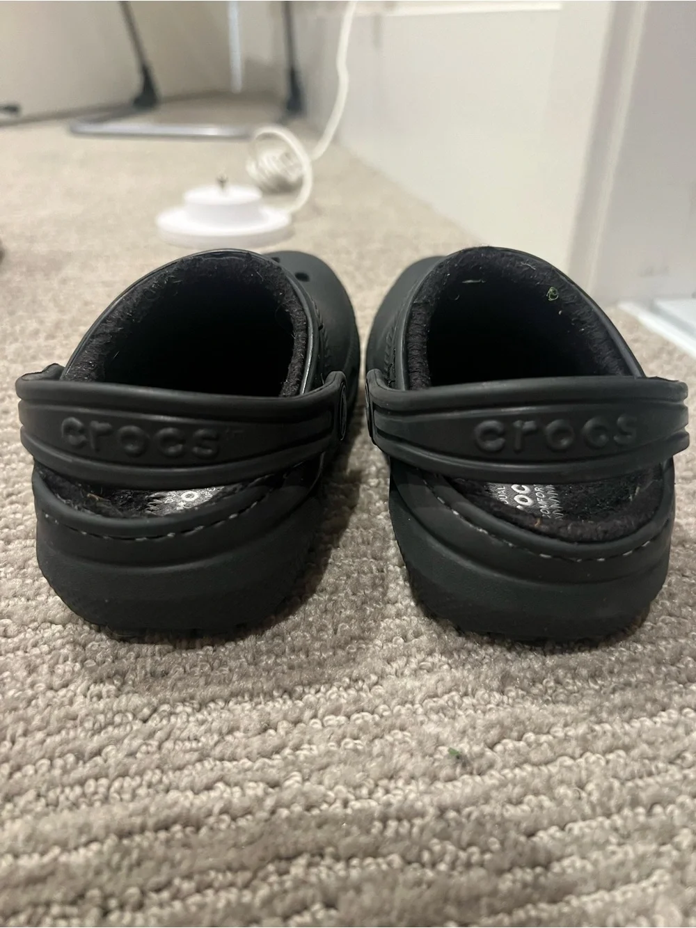 CROCS Toddler Black Fuzz-Lined Clog